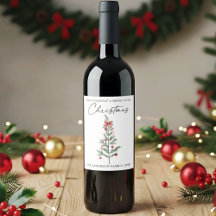 Caligrafia Aquarela Árvore de Natal Laço Vermelho