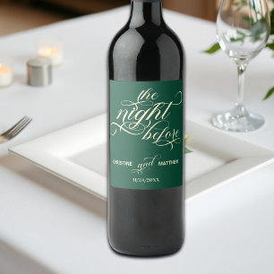 Rótulo De Garrafa De Cerveja Caligrafia Elegante Na Noite Antes do Casamento Az