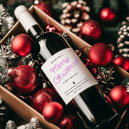 Rótulo De Garrafa De Cerveja Caligrafia Moderna Feliz Natal Negócios