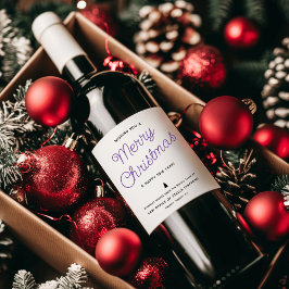 Rótulo De Garrafa De Cerveja Calligraphy Moderna Feliz Natal Negócios