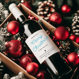Rótulo De Garrafa De Cerveja Calligraphy Moderna Feliz Natal Negócios