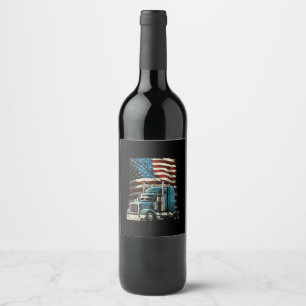 Rótulo De Garrafa De Cerveja Caminhante Bandeira Americana Para A Unidade De Ca