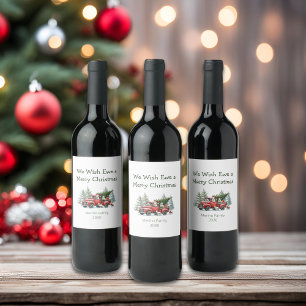 Rótulo De Garrafa De Cerveja Caminhão Vermelho Russo Vintage