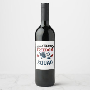 Rótulo De Garrafa De Cerveja Camiseta de Reunião da Família Freedom Squad – Pat