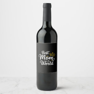 Rótulo De Garrafa De Cerveja Camiseta Melhor Mãe do Mundo Mulheres Melhor Mãe d