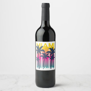 Rótulo De Garrafa De Cerveja Camisetas Gráficas De Design legal De Miami Flórid