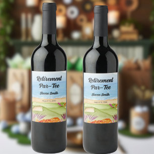 Rótulo De Garrafa De Cerveja Campo de Golfe de Reformados à Beira-Mar