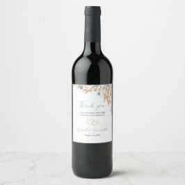 Rótulo De Garrafa De Cerveja Campos de Campo de Azul Pó Nupcial