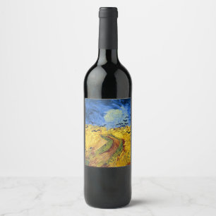 Rótulo De Garrafa De Cerveja Campos de Trigo de Van Gogh pintura impressionista