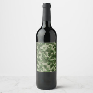 Rótulo De Garrafa De Cerveja Camuflagem Verde