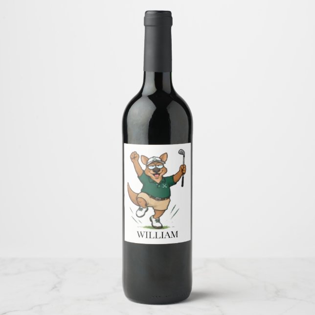 Rótulo De Garrafa De Cerveja Canguru perfeito Golfe   (Frente)