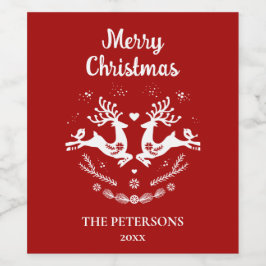 Rótulo De Garrafa De Cerveja Canto Festivo Escandi Vermelho, Velho Natal