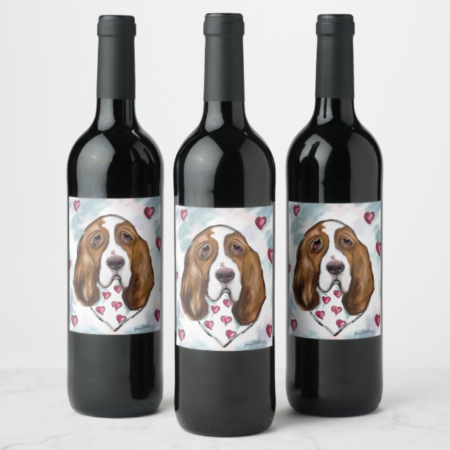 RÓTULO DE GARRAFA DE CERVEJA CÃO DE CAÇA BASSET (Garrafas)