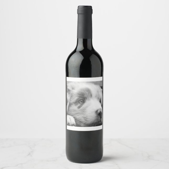 Rótulo De Garrafa De Cerveja cãozinho-pastor australiano (Frente)