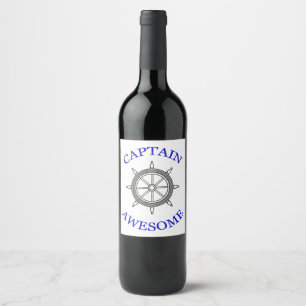 Rótulo De Garrafa De Cerveja Capitão Impressionante Vinho Rotulagem