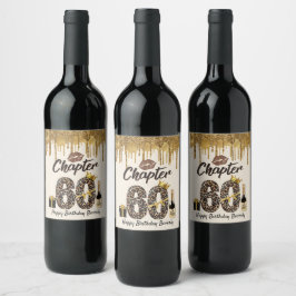 Rótulo De Garrafa De Cerveja Capítulo 60 Leopard Print 70 Birthday Queen Dourad