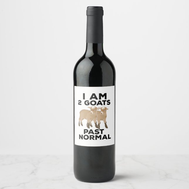 Rótulo De Garrafa De Cerveja Caprinos - Eu Sou 2 Caprinos No Passado Normal (Frente)