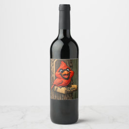 Rótulo De Garrafa De Cerveja Caricatura de Cardeal