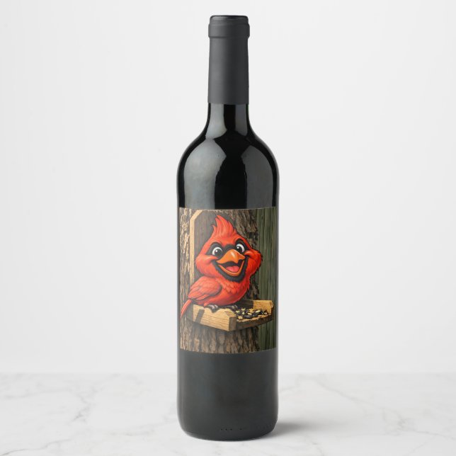 Rótulo De Garrafa De Cerveja Caricatura de Cardeal (Frente)