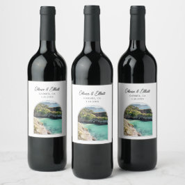 Rótulo De Garrafa De Cerveja Carmel California Wedding Favor