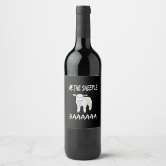 Rótulo De Garrafa De Cerveja Carneiro de máscara engraçado | máscara de rosto v