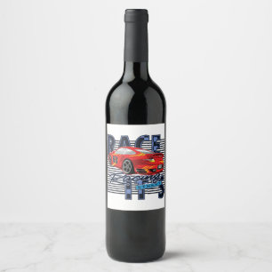Rótulo De Garrafa De Cerveja Carro de Corrida _ Motor 7