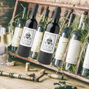 Rótulo De Garrafa De Cerveja Cartões de Tarot CHÁ DE PANELA Casamento Mod