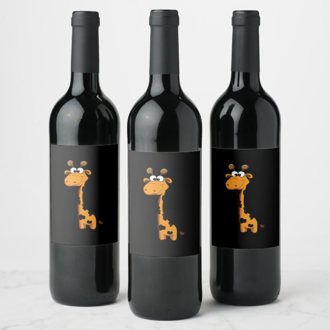 Rótulo De Garrafa De Cerveja Cartoon Giraffe Copy (Garrafas)