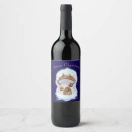 Rótulo De Garrafa De Cerveja casa de fada de Natal