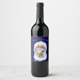 Rótulo De Garrafa De Cerveja casa de fada de Natal