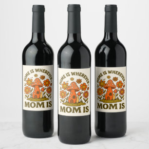 Rótulo De Garrafa De Cerveja Casa Onde Mamãe Está Dia de as mães