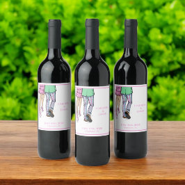 Rótulo De Garrafa De Cerveja Casal de moda, Chá de lagosta vermelha, Favor de C