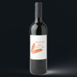 Rótulo De Garrafa De Cerveja Casal de pão de laranja emoji assado por amor adic<br><div class="desc">Design</div>