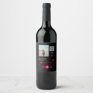 Rótulo De Garrafa De Cerveja Casal personalizado do player de música