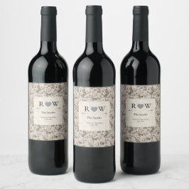 Rótulo De Garrafa De Cerveja Casamento Boho Temático de Gardênias da Moda