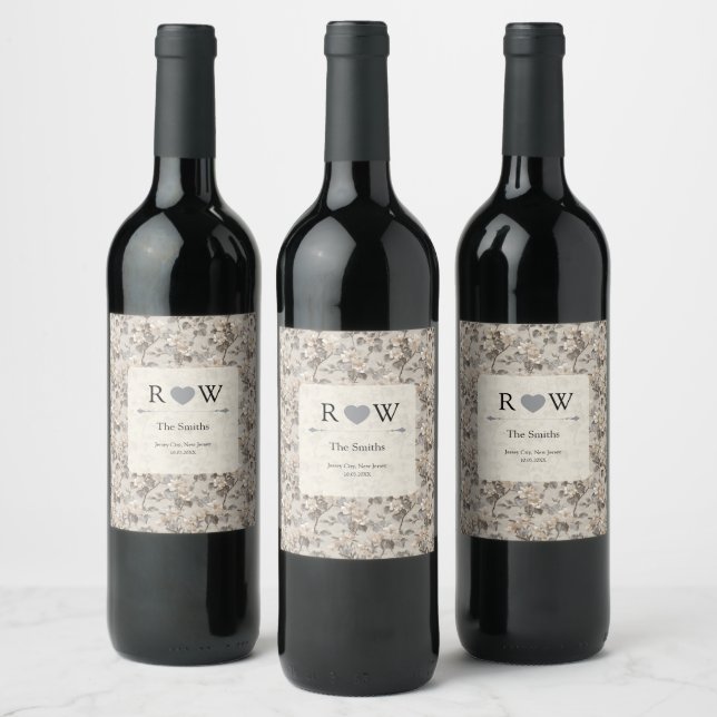 Rótulo De Garrafa De Cerveja Casamento Boho Temático de Gardênias da Moda (Garrafas)