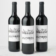 Casamento Botânico Preto-Branco Minimalista