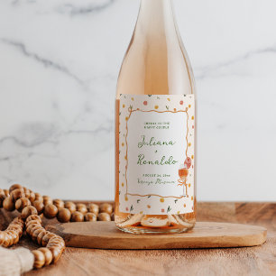Rótulo De Garrafa De Cerveja Casamento Caprichoso de Citrinos Italianos