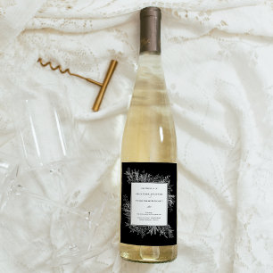 Rótulo De Garrafa De Cerveja Casamento com a Greenerescência Negra e Branca