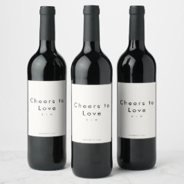 Rótulo De Garrafa De Cerveja Casamento com Tipografia Moderna Minimalista