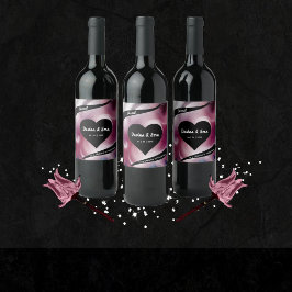 Rótulo De Garrafa De Cerveja Casamento Cor de Água Válida Rosa