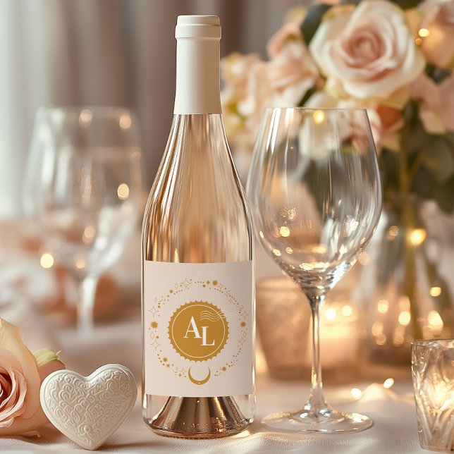 Rótulo De Garrafa De Cerveja Casamento Cósmico de Embarque (Criador carregado)