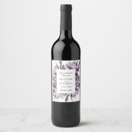 Rótulo De Garrafa De Cerveja Casamento de Ametist Floral Romântico por Aquarela