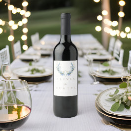 Rótulo De Garrafa De Cerveja Casamento de Branqueamento Moderno de Watercolor