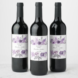 Rótulo De Garrafa De Cerveja Casamento de Casais de Orquídea Floral