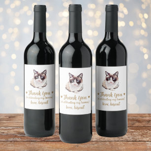 Rótulo De Garrafa De Cerveja Casamento de Cat Personalizado