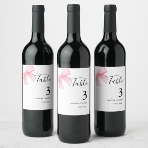 Rótulo De Garrafa De Cerveja Casamento de Chá de panela Rosa Elegante