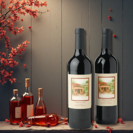 Rótulo De Garrafa De Cerveja Casamento de Destino de Terracotta Hacienda Espanh