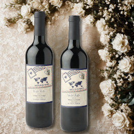 Rótulo De Garrafa De Cerveja Casamento de Destino Russo Internacional de Aventu