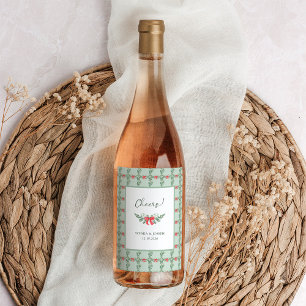 Rótulo De Garrafa De Cerveja Casamento de Feriado Verde